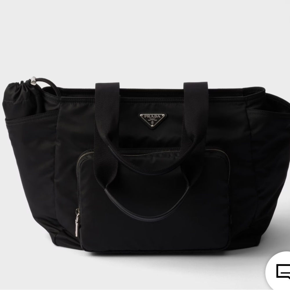 Prada Nylon Bag  Front Zip Pocket Diaper Baby Bag changing pad Original Dust Bag